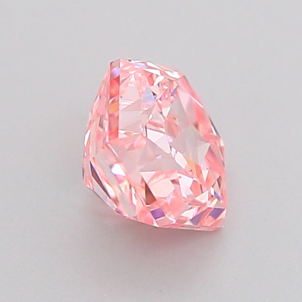 hexagonal 1.05 carat fancy vivid pink vvs2  vg ex strong