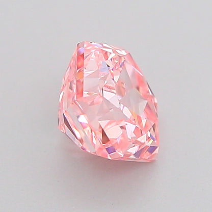 HEXAGONAL 1.05 CARAT FANCY VIVID PINK VVS2  VG EX STRONG