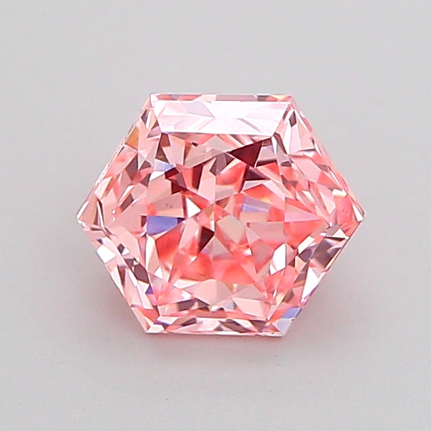 hexagonal 1 carat fancy vivid pink vs1  vg vg strong