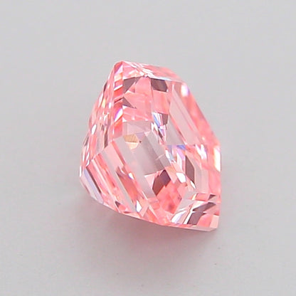 HEXADECAGONAL 0.98 CARAT FANCY VIVID PINK VS1  VG VG STRONG