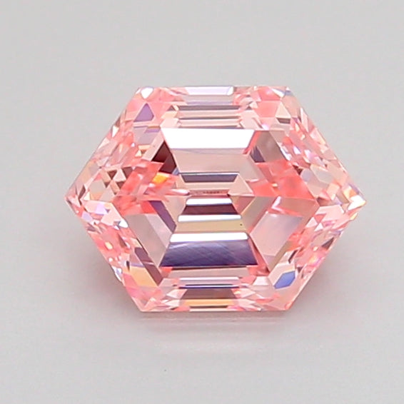 hexagonal 1.02 carat fancy vivid pink vs1  vg vg strong