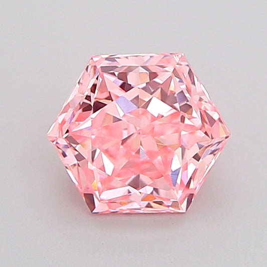 HEXAGONAL 1.1 CARAT FANCY VIVID PINK VVS1  VG EX SLIGHT