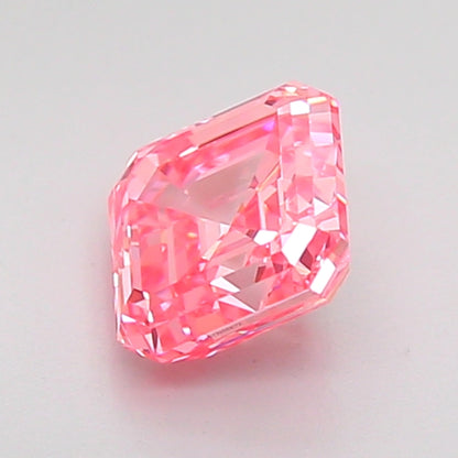 ASSCHER 1.04 CARAT FANCY VIVID PINK VVS1  EX VG STRONG