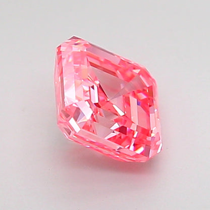 ASSCHER 1.04 CARAT FANCY VIVID PINK VVS1  EX VG STRONG