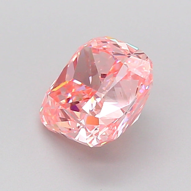 cushion 1.3 carat fancy vivid pink vs2  ex vg strong