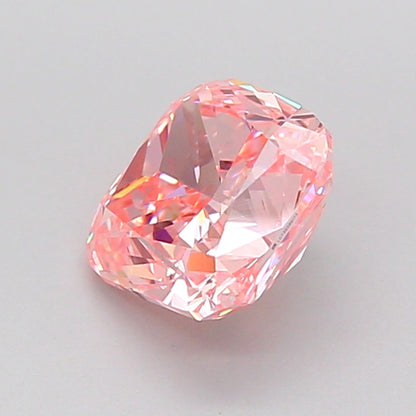CUSHION 1.3 CARAT FANCY VIVID PINK VS2  EX VG STRONG