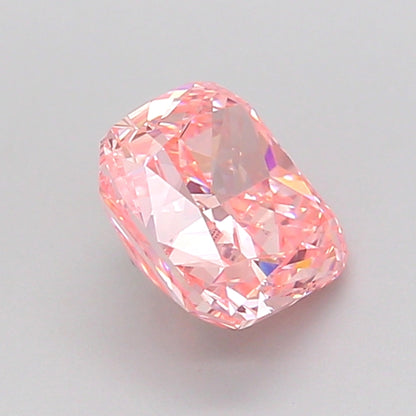 CUSHION 1.3 CARAT FANCY VIVID PINK VS2  EX VG STRONG