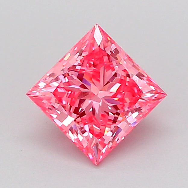 princess 1.04 carat fancy vivid pink vvs2  vg vg strong