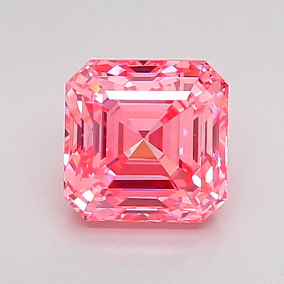 asscher 1.04 carat fancy vivid pink vs1  ex ex strong