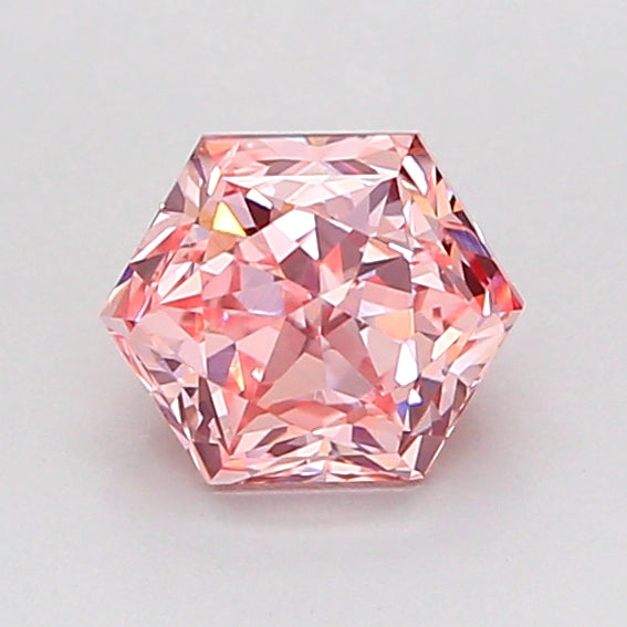 hexagonal 1 carat fancy vivid pink vvs2  ex vg strong