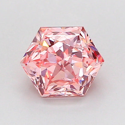 HEXAGONAL 1 CARAT FANCY VIVID PINK VVS2  EX VG STRONG