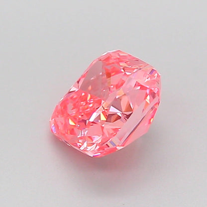 CUSHION 1 CARAT FANCY VIVID PINK VVS2  VG EX STRONG