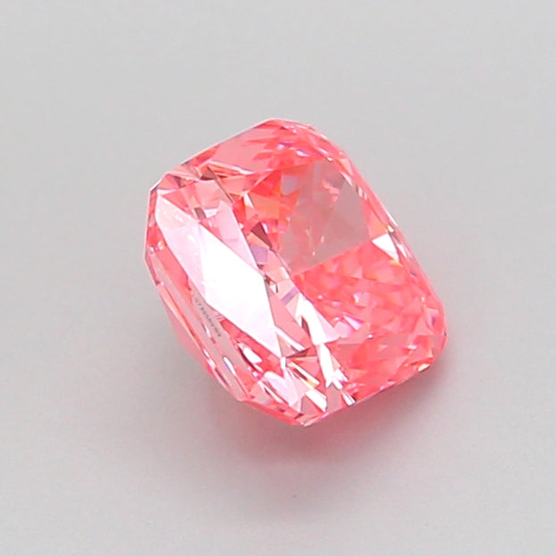 cushion 1 carat fancy vivid pink vvs2  vg ex strong