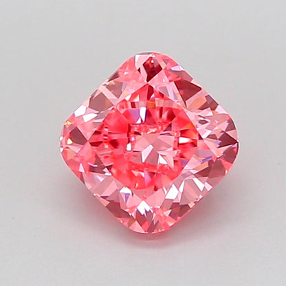 CUSHION 1 CARAT FANCY VIVID PINK VVS2  VG EX STRONG