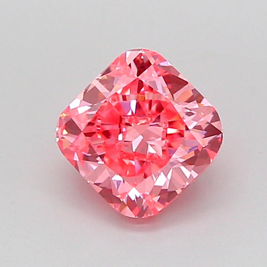 CUSHION 1 CARAT FANCY VIVID PINK VVS2  VG EX STRONG