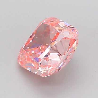 CUSHION 1.51 CARAT FANCY VIVID PINK VS1  EX EX STRONG