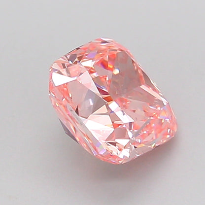 CUSHION 1.51 CARAT FANCY VIVID PINK VS1  EX EX STRONG