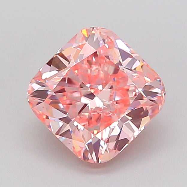 cushion 1.51 carat fancy vivid pink vs1  ex ex strong