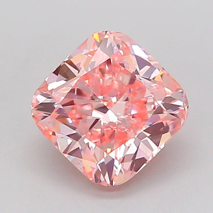 CUSHION 1.51 CARAT FANCY VIVID PINK VS1  EX EX STRONG