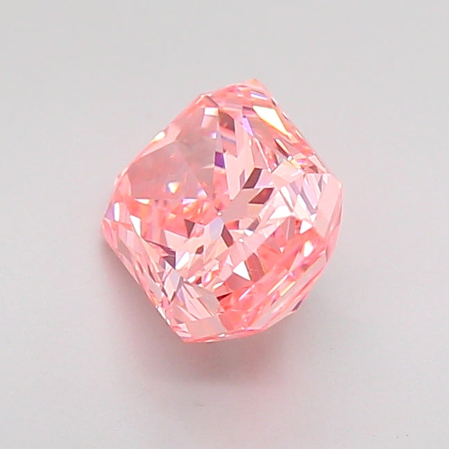 radiant 1.51 carat fancy vivid pink vvs2  vg vg strong