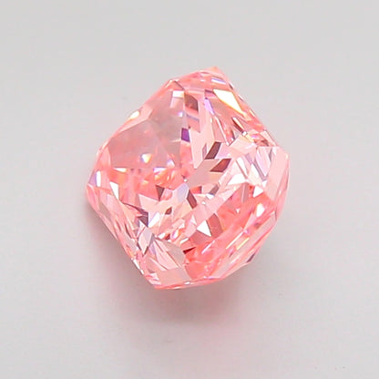 RADIANT 1.51 CARAT FANCY VIVID PINK VVS2  VG VG STRONG