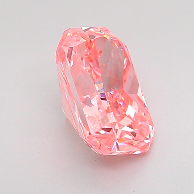 radiant 1.51 carat fancy vivid pink vvs2  vg vg strong