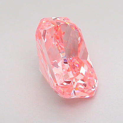 RADIANT 1.51 CARAT FANCY VIVID PINK VVS2  VG VG STRONG