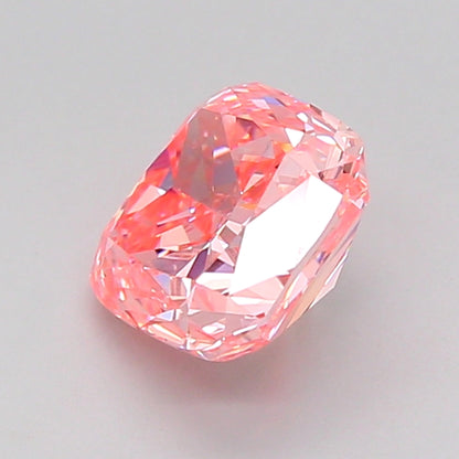 CUSHION 1.51 CARAT FANCY VIVID PINK VVS2  VG VG STRONG