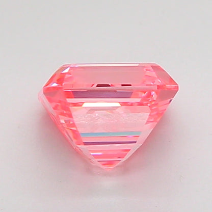 ASSCHER 1.51 CARAT FANCY VIVID PINK VVS2  VG VG STRONG