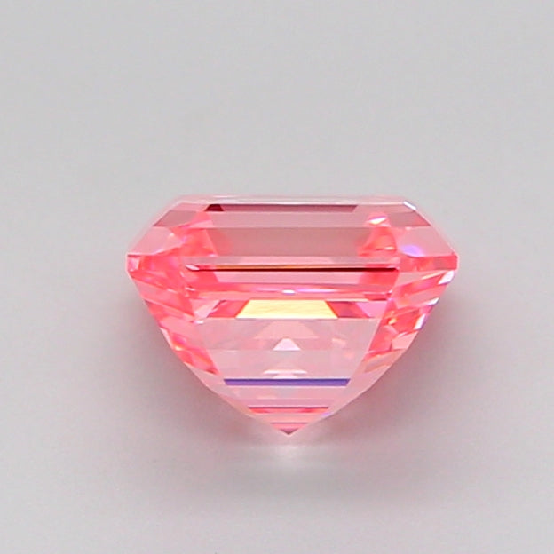 asscher 1.52 carat fancy vivid pink vvs2  ex ex strong