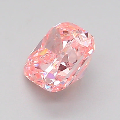 CUSHION 1.05 CARAT FANCY VIVID PINK VVS2  VG EX STRONG