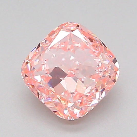 CUSHION 1.08 CARAT FANCY INTENSE PINK VS1  VG VG STRONG