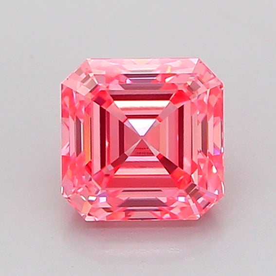 asscher 1.07 carat fancy vivid pink vvs1  vg vg strong