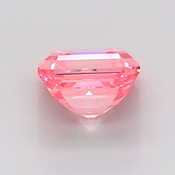 asscher 1.08 carat fancy vivid pink vvs2  vg vg strong