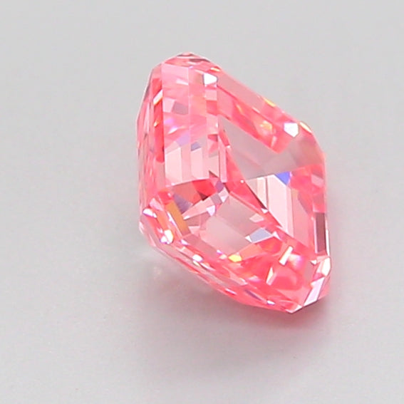 asscher 1.08 carat fancy vivid pink vvs2  vg vg strong