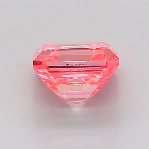 asscher 1.06 carat fancy vivid pink vvs2  vg vg strong