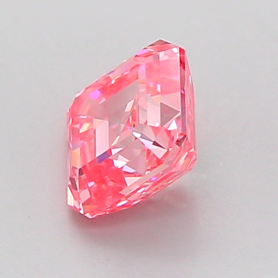 asscher 1.03 carat fancy vivid pink vvs2  vg vg strong