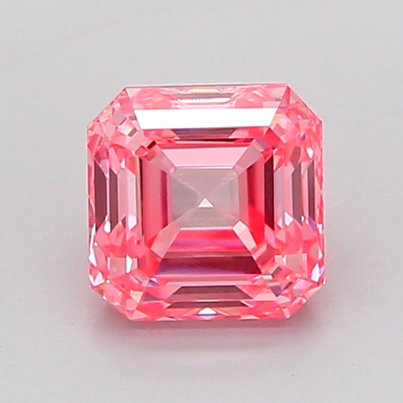 asscher 1.03 carat fancy vivid pink vvs2  vg vg strong