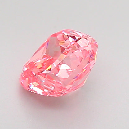 CUSHION 1.1 CARAT FANCY VIVID PINK VS1  VG VG SLIGHT