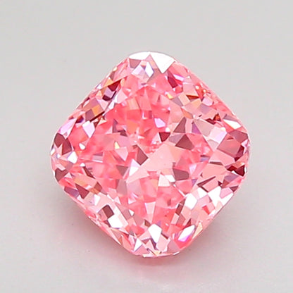 CUSHION 1.1 CARAT FANCY VIVID PINK VS1  VG VG SLIGHT