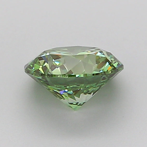 round 1.01 carat fancy vivid green vvs2 id vg ex none