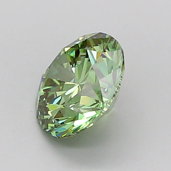 round 1.01 carat fancy vivid green vvs2 id vg ex none