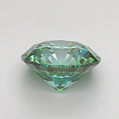 ROUND 1 CARAT FANCY VIVID GREEN VVS2 EX VG EX NONE
