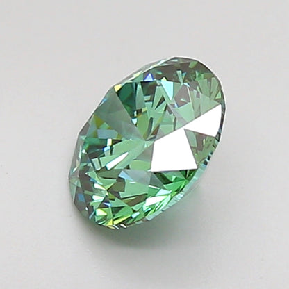 ROUND 1 CARAT FANCY VIVID GREEN VVS2 EX VG EX NONE