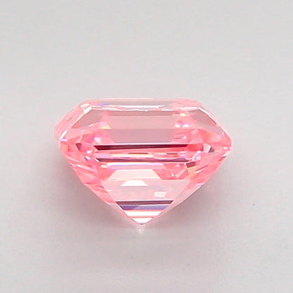ASSCHER 1.05 CARAT FANCY VIVID PINK VVS1  VG VG SLIGHT