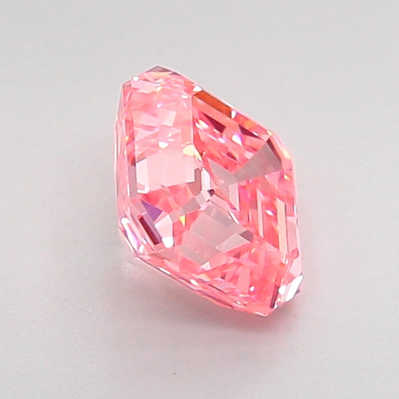 asscher 1.05 carat fancy vivid pink vvs1  vg vg slight