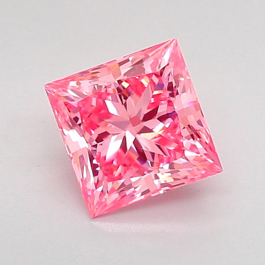 PRINCESS 1.03 CARAT FANCY VIVID PINK VS1  VG VG STRONG