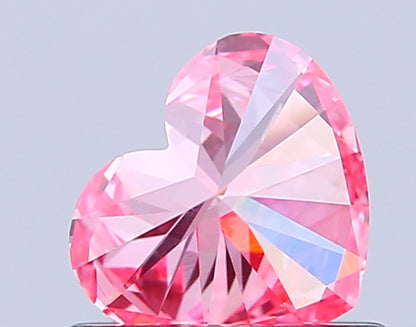 HEART 0.65 CARAT FANCY VIVID PINK VS1  VG VG STRONG