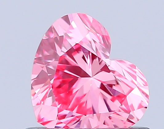 HEART 0.65 CARAT FANCY VIVID PINK VS1  VG VG STRONG