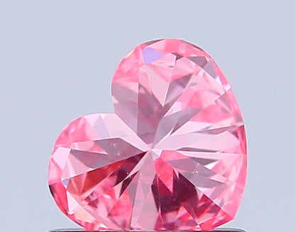 HEART 0.79 CARAT FANCY VIVID PINK VS1  Good VG STRONG